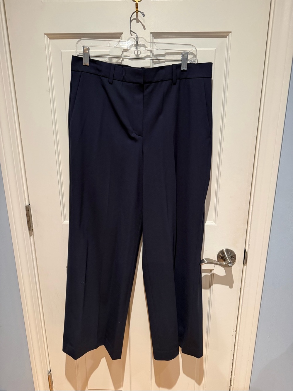 Theory Navy Straight-Leg Trousers